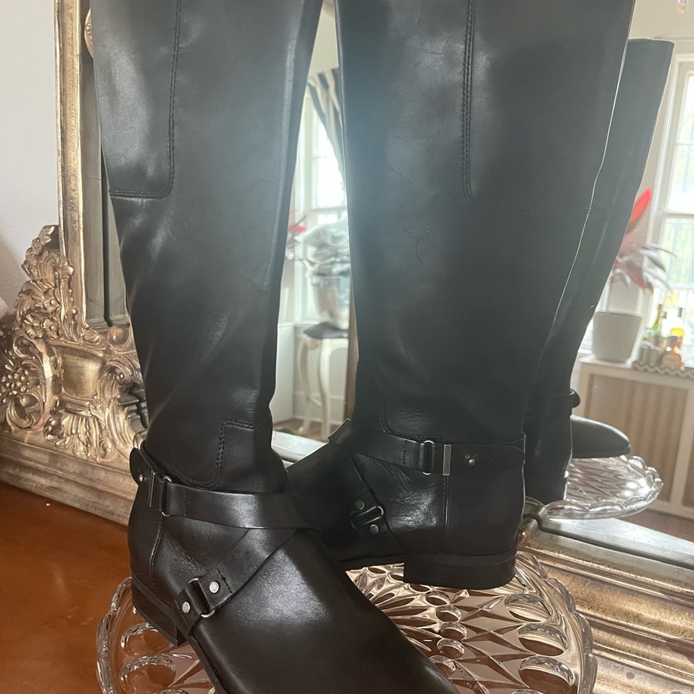 Nine West Black Moto Boots